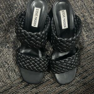 Steve Madden Women's Black Braided Sandals